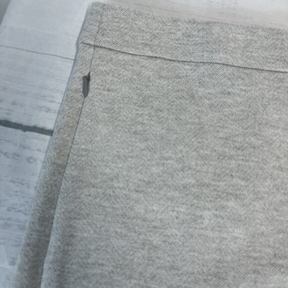 Theory Trouser Pants size 12 Gray White Herringbone Stretch Career Straight Leg - Picture 4 of 10